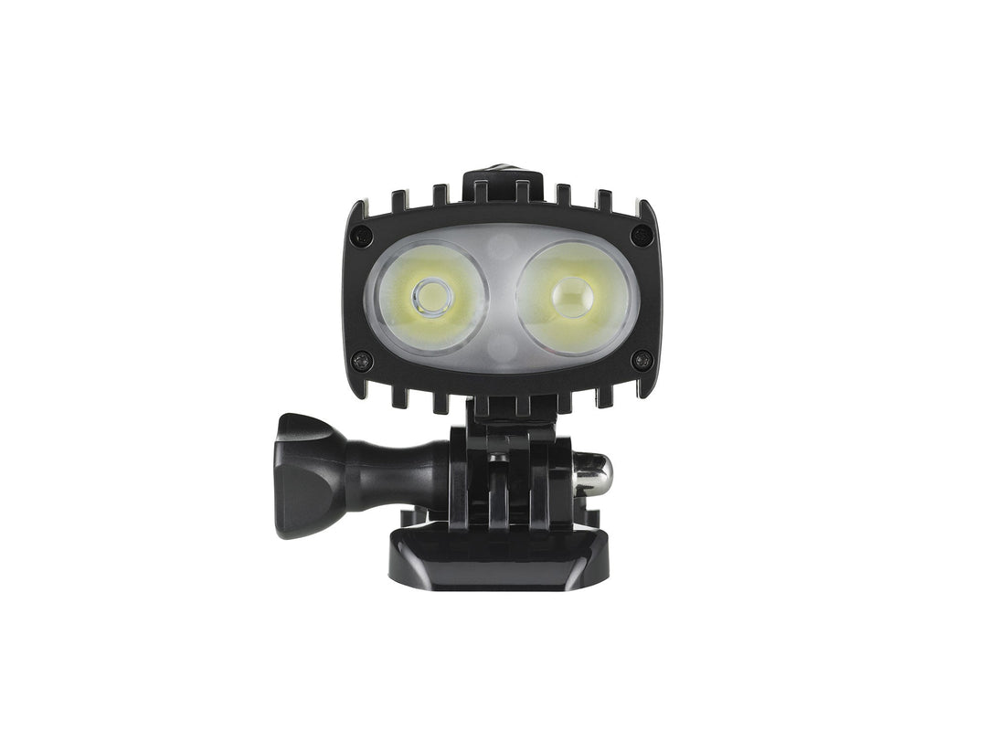Bright As Day 2000 lamp head, front view showing the dual LEDs