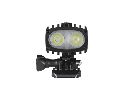 Bright As Day 2000 lamp head, front view showing the dual LEDs