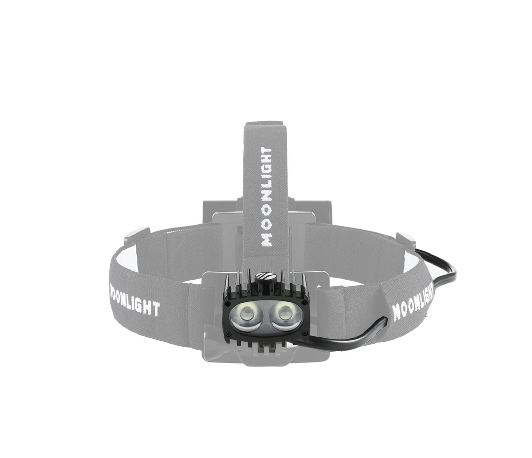 Bright As Day 1300 lamp head with integrated cable on a white background
