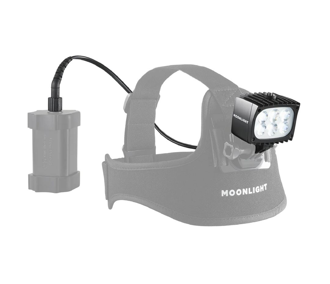 Bright As Day 3000 lamp head with integrated cable on a white background