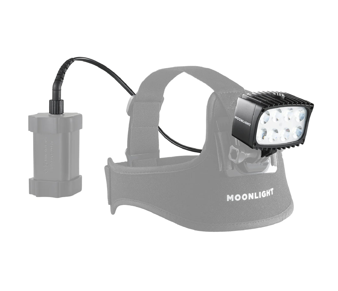 Bright As Day 4000 lamp head with integrated cable on a white background