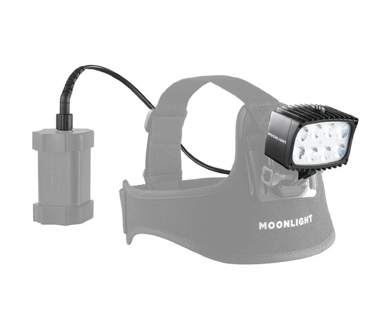 Bright As Day 4000 lamp head with integrated cable on a white background